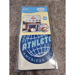 This is a set of sport-themed peel-and-stick wall decals.